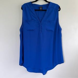 Torrid Royal Blue Sleeveless Georgette Blouse 2X
